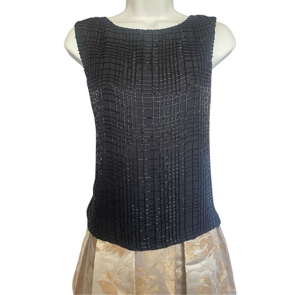 Emanuel Ungaro Black Silk Beaded Top - Picture 2 of 6